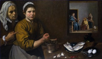  Diego Painting - Christ in the House of Mary and Marthe Diego Velazquez